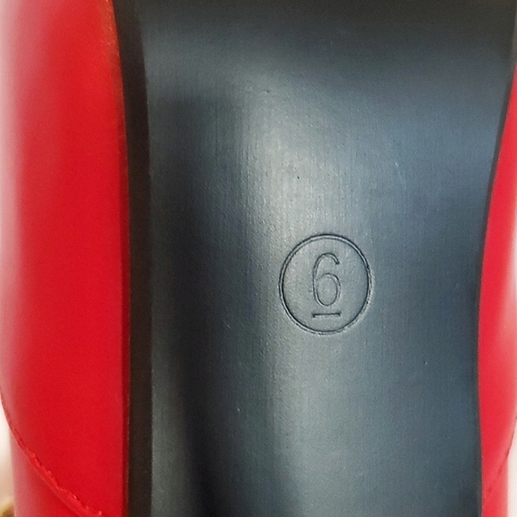 Shoedazzle | Liliana red open toe heeled booties - Picture 8 of 12